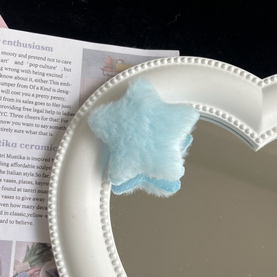 Harajuku viacfarebná plyšová pentagramová hviezda sponka do vlasov pre ženy sladká roztomilá dievčenská sponka do vlasov estetické Y2k vlasové doplnky darček