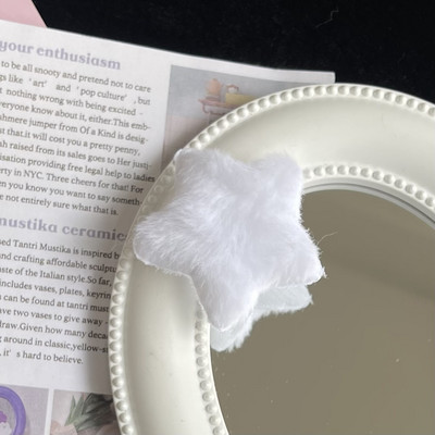 Harajuku viacfarebná plyšová pentagramová hviezda sponka do vlasov pre ženy sladká roztomilá dievčenská sponka do vlasov estetické Y2k vlasové doplnky darček