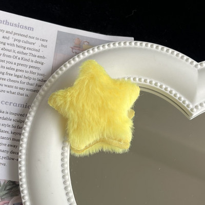 Harajuku viacfarebná plyšová pentagramová hviezda sponka do vlasov pre ženy sladká roztomilá dievčenská sponka do vlasov estetické Y2k vlasové doplnky darček