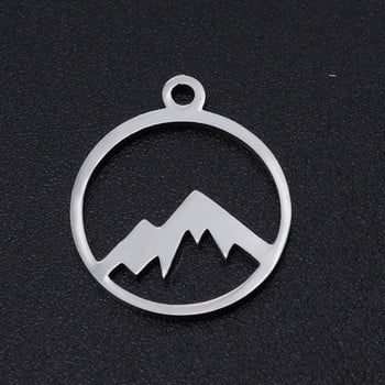 5 τμχ/παρτίδα Running Yoga DIY Charms Χονδρικό 316 Ανοξείδωτο ατσάλι Wave Mountain Connectors Charm Crown Ballet Jewelry μενταγιόν