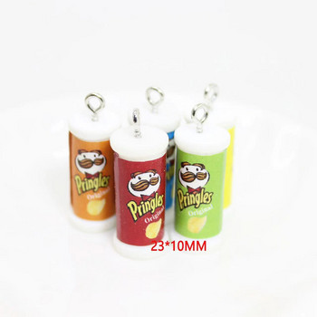 10 τμχ 23*10mm Simulation Of 3D Potato Chip Box Charms For Pendant DIY Earrings Κολιέ Κοσμήματα Αξεσουάρ Εύρεση