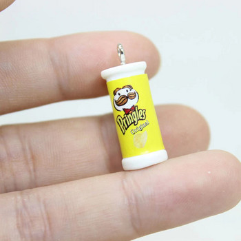 10 τμχ 23*10mm Simulation Of 3D Potato Chip Box Charms For Pendant DIY Earrings Κολιέ Κοσμήματα Αξεσουάρ Εύρεση