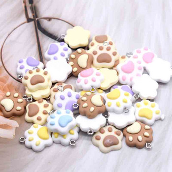 10 τμχ 20*22mm Mini Cartoon Cat Paw Charms For DIY Διακόσμηση Σκουλαρίκια Κολιέ Μόδα κοσμήματα Αξεσουάρ