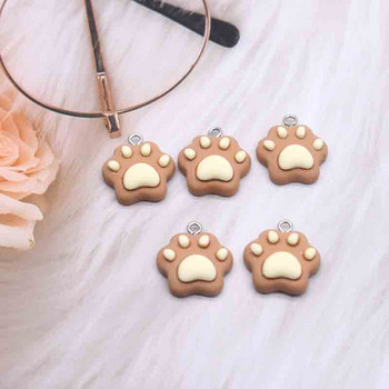 10 τμχ 20*22mm Mini Cartoon Cat Paw Charms For DIY Διακόσμηση Σκουλαρίκια Κολιέ Μόδα κοσμήματα Αξεσουάρ