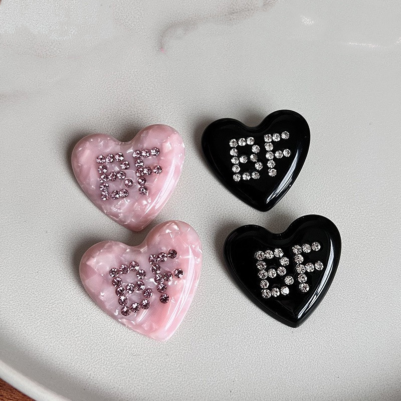 Mramorová textúra srdce z kamienkov s písmenom vlásenka pre ženy sladká romantická estetická sponka do vlasov japonská móda vlasové doplnky