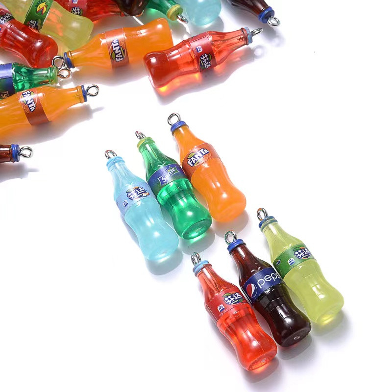 10 ks Simulácia 3D fľaša na nápoj Roztomilé prívesky na prívesok DIY Náušnice Náhrdelník Šperky Príslušenstvo Hľadanie