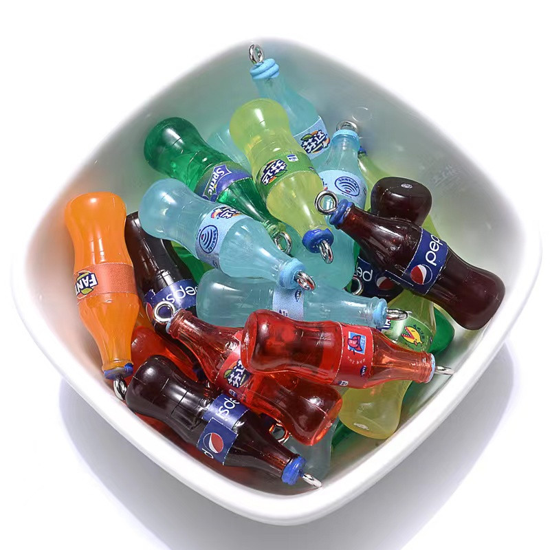 10 ks Simulácia 3D fľaša na nápoj Roztomilé prívesky na prívesok DIY Náušnice Náhrdelník Šperky Príslušenstvo Hľadanie