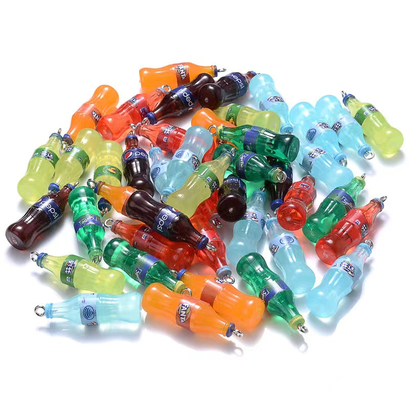 10 ks Simulácia 3D fľaša na nápoj Roztomilé prívesky na prívesok DIY Náušnice Náhrdelník Šperky Príslušenstvo Hľadanie