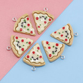 10db szimulált pizzabűvész medálhoz barkács fülbevaló nyaklánc ékszer kiegészítők keresése