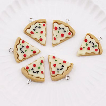 10 τμχ Simulated Pizza Charms For Pendant DIY Earrings Κολιέ Κοσμήματα Αξεσουάρ Εύρεση