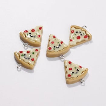 10 τμχ Simulated Pizza Charms For Pendant DIY Earrings Κολιέ Κοσμήματα Αξεσουάρ Εύρεση