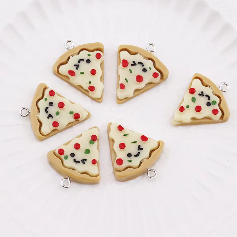 10db szimulált pizzabűvész medálhoz barkács fülbevaló nyaklánc ékszer kiegészítők keresése
