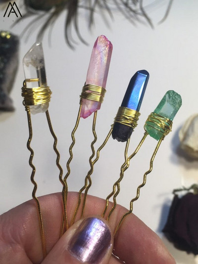 10 ks ružovo-zlatých drôtikov obalených dúhovými farbami, kremenné sponky do vlasov, diadém pre ženy, krištáľové sponky do vlasov, šperky do vlasov HG004AMA.H