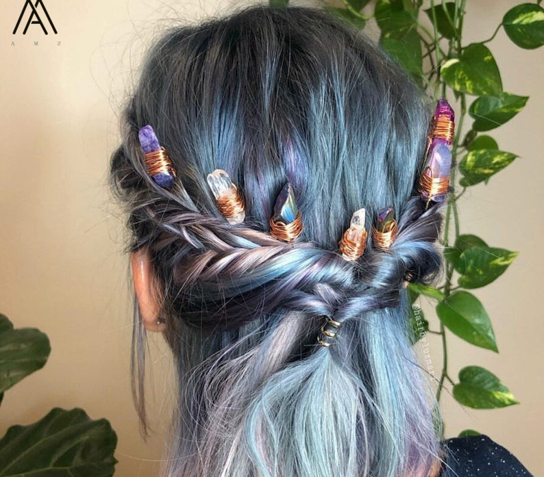 10 ks ružovo-zlatých drôtikov obalených dúhovými farbami, kremenné sponky do vlasov, diadém pre ženy, krištáľové sponky do vlasov, šperky do vlasov HG004AMA.H