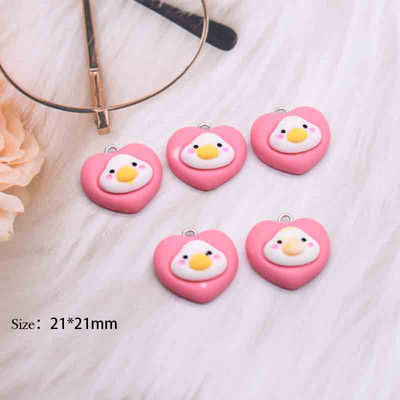 10 ks roztomilých ovocných kačičiek, krémových gumových živicových príveskov pre DIY dekorácie náušníc, náhrdelníkov, módnych šperkov a doplnkov