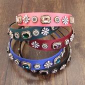 Luxusné nové barokové ružovo-zelené lesklé krištáľové perlové kvetinové temperamentné šperky čelenka vlasové doplnky pre ženy svadobnú hostinu