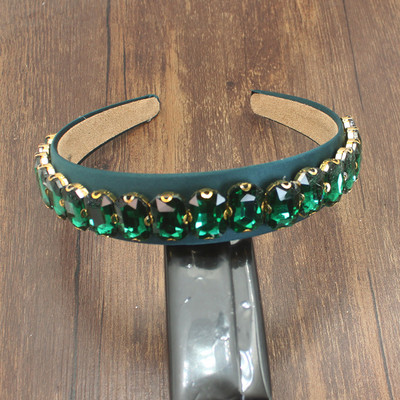 Luxusné nové barokové ružovo-zelené lesklé krištáľové perlové kvetinové temperamentné šperky čelenka vlasové doplnky pre ženy svadobnú hostinu