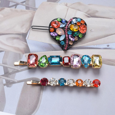 2022 Új ZA Fashion Clear Crystal hajkapcsok Női Hajékszerek Kiegészítők Lányok Hajtűk Strasszos Barrettes Női