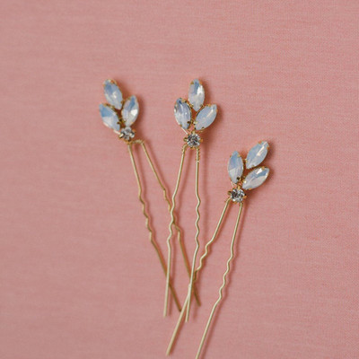 Kvetinové nevesty zliatiny malé roztomilé kamienky opálové kryštály svadobné vlasové doplnky svadobné vlasové doplnky družičky ženy šperky