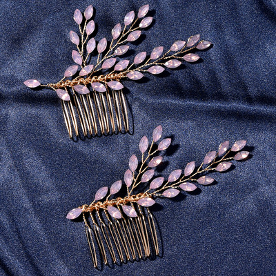 Kvetinové nevesty zliatiny malé roztomilé kamienky opálové kryštály svadobné vlasové doplnky svadobné vlasové doplnky družičky ženy šperky