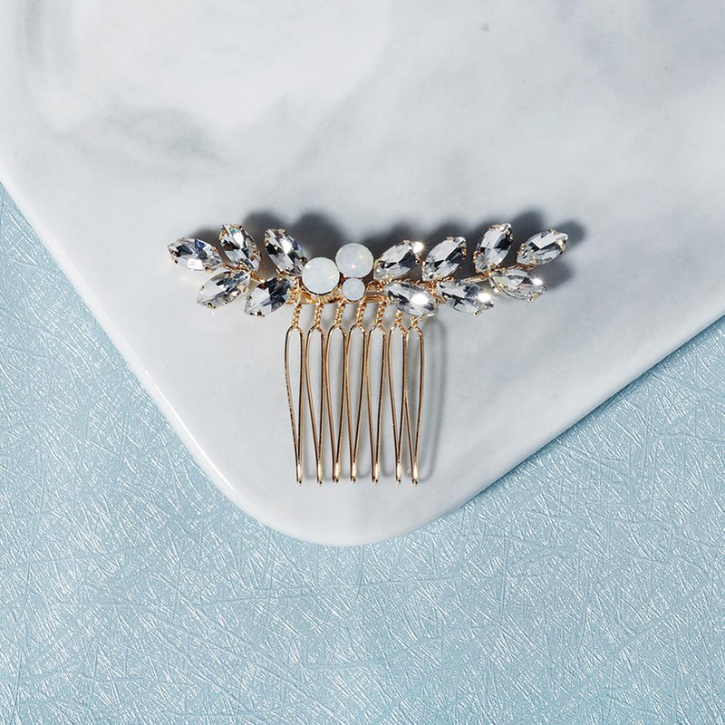 Kvetinové nevesty zliatiny malé roztomilé kamienky opálové kryštály svadobné vlasové doplnky svadobné vlasové doplnky družičky ženy šperky