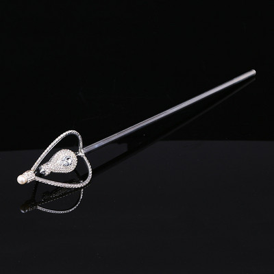 Krištáľové žezlo, prútik, zlatá/strieborná farba, čelenky a koruny, žezlo, kráľ, kráľovná, svadobné kostýmy, párty, ručné rekvizity