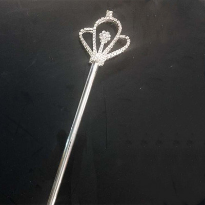 Krištáľové žezlo, prútik, zlatá/strieborná farba, čelenky a koruny, žezlo, kráľ, kráľovná, svadobné kostýmy, párty, ručné rekvizity