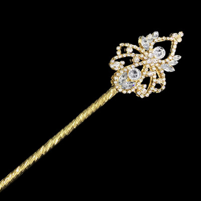 Krištáľové žezlo, prútik, zlatá/strieborná farba, čelenky a koruny, žezlo, kráľ, kráľovná, svadobné kostýmy, párty, ručné rekvizity