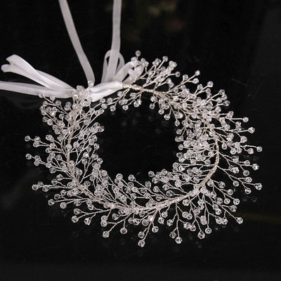 FORSEVEN Zlaté/strieborné perly Čelenka Prilby Ženy Deti Tiara Nevesta coroa Noiva Svadobné vlasové šperky Doplnky