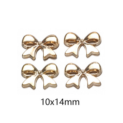 10db fém arany színű masni csomó medál ékszerekhez nyaklánc bross hajcsat dekor kézzel készített kézműves barkács kiegészítők