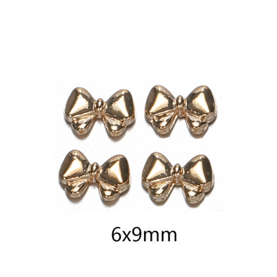 10db fém arany színű masni csomó medál ékszerekhez nyaklánc bross hajcsat dekor kézzel készített kézműves barkács kiegészítők