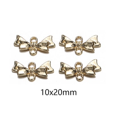 10db fém arany színű masni csomó medál ékszerekhez nyaklánc bross hajcsat dekor kézzel készített kézműves barkács kiegészítők