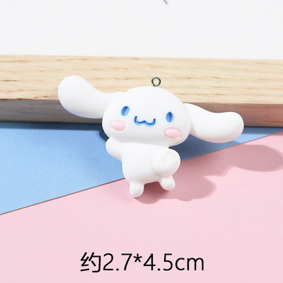10db/csomag Kawaii Lovely Rajzfilm Rabbit Cat gyanta fülbevaló nyaklánc medál aranyos bűbáj barkács kulcstartó kiegészítők
