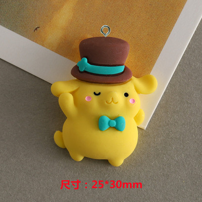 10db/csomag Kawaii Lovely Rajzfilm Rabbit Cat gyanta fülbevaló nyaklánc medál aranyos bűbáj barkács kulcstartó kiegészítők