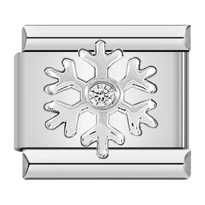 Hapiship Fashion Infinite Snowflake Mootorrattatäht Itaalia Links Charm Fit 9mm Käevõru Käevõru Roostevabast Terasest Ise isetegemine DJ241