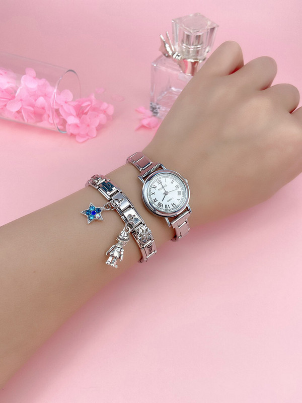 Hapiship Fashion Infinite Snowflake Mootorrattatäht Itaalia Links Charm Fit 9mm Käevõru Käevõru Roostevabast Terasest Ise isetegemine DJ241