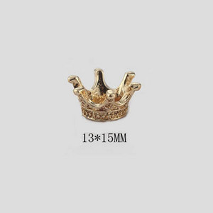 10db/tétel Arany színű Fém Princess Crown Charms medál barkács karkötő Kiegészítők ékszerekhez Kézzel készített kézműves anyagok
