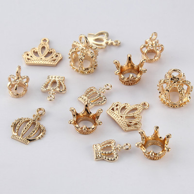 10 kom/lot Zlatne boje Metal Princess Crown Charms Privjesak DIY Narukvica Pribor za Nakit Materijal Ručno izrađen zanatski materijal