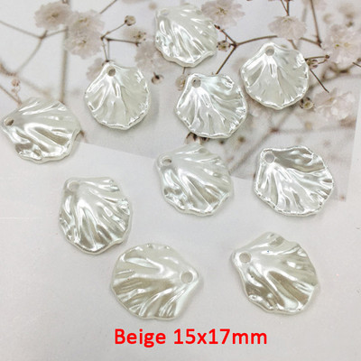 30 buc/lot ABS imitație de perle Shell Petală Floare Piesă Breloc pandantiv pentru Cercei lucrați manual Brățară Colier Fabricare de bijuterii