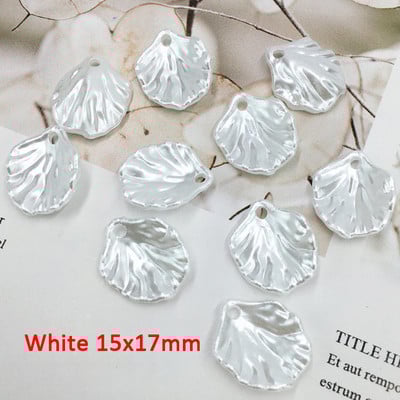 30 buc/lot ABS imitație de perle Shell Petală Floare Piesă Breloc pandantiv pentru Cercei lucrați manual Brățară Colier Fabricare de bijuterii