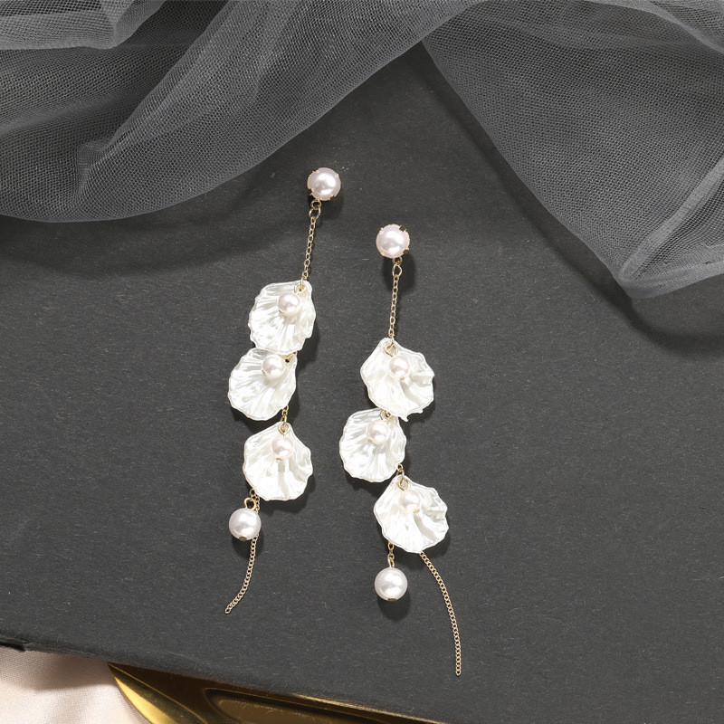 30 buc/lot ABS imitație de perle Shell Petală Floare Piesă Breloc pandantiv pentru Cercei lucrați manual Brățară Colier Fabricare de bijuterii