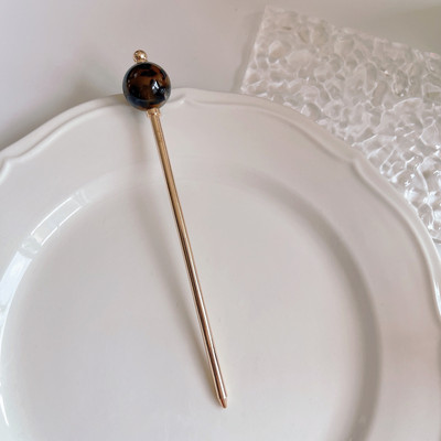 Koreai többszínű festett golyós hajrudak nőknek Elegáns Antik Temperament Hajtű Vintage Esztétika Hajkiegészítők Új