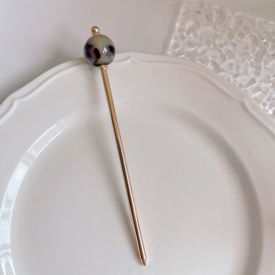 Koreai többszínű festett golyós hajrudak nőknek Elegáns Antik Temperament Hajtű Vintage Esztétika Hajkiegészítők Új