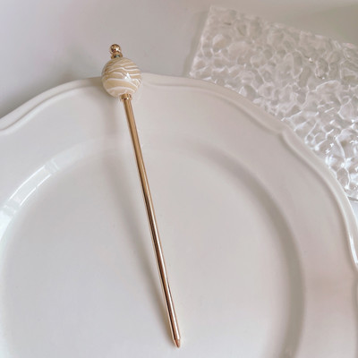 Koreai többszínű festett golyós hajrudak nőknek Elegáns Antik Temperament Hajtű Vintage Esztétika Hajkiegészítők Új