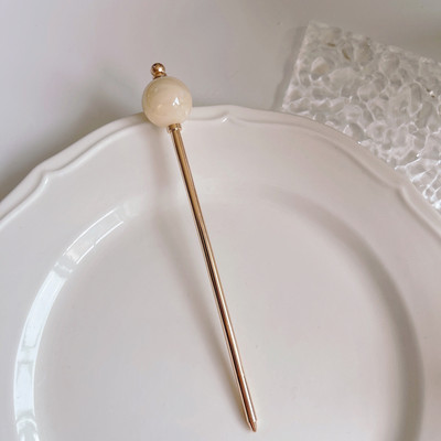 Koreai többszínű festett golyós hajrudak nőknek Elegáns Antik Temperament Hajtű Vintage Esztétika Hajkiegészítők Új