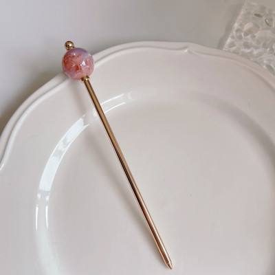 Koreai többszínű festett golyós hajrudak nőknek Elegáns Antik Temperament Hajtű Vintage Esztétika Hajkiegészítők Új