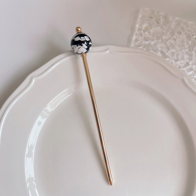 Koreai többszínű festett golyós hajrudak nőknek Elegáns Antik Temperament Hajtű Vintage Esztétika Hajkiegészítők Új