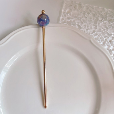 Koreai többszínű festett golyós hajrudak nőknek Elegáns Antik Temperament Hajtű Vintage Esztétika Hajkiegészítők Új