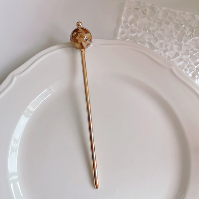 Koreai többszínű festett golyós hajrudak nőknek Elegáns Antik Temperament Hajtű Vintage Esztétika Hajkiegészítők Új