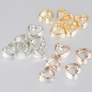 50 τμχ Love Heart CCB Beads Πλαίσιο Spacer Beads Charms for DIY κολιέ Σύνδεσμοι βραχιολιών Μενταγιόν Αξεσουάρ κατασκευής κοσμημάτων